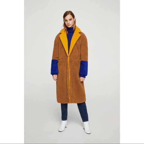 ❌SOLD @ TRADESY❌Contrast faux fur coat Size XXS-XS - Picture 3 of 8